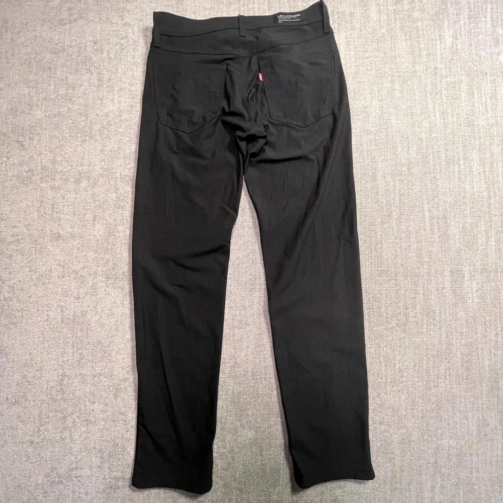 Levis 511 Strauss Slim Tech Pants Mens 30x32 Black Straight Leg Logo Pocket